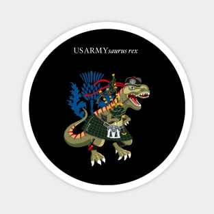 Clanosaurus Rex USARMYsaurus rex Plaid US Army USA American Family Tartan Magnet